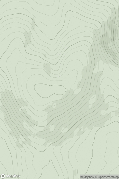 Thumbnail image for Foel Goch [Barmouth to Betws-y-Coed and Bala] showing contour plot for surrounding peak